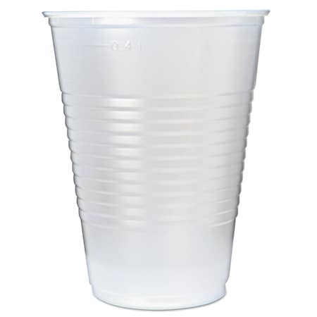 Fabri-Kal RK Ribbed Cold Drink Cups, 16oz, Translucent, PK1000 9508032